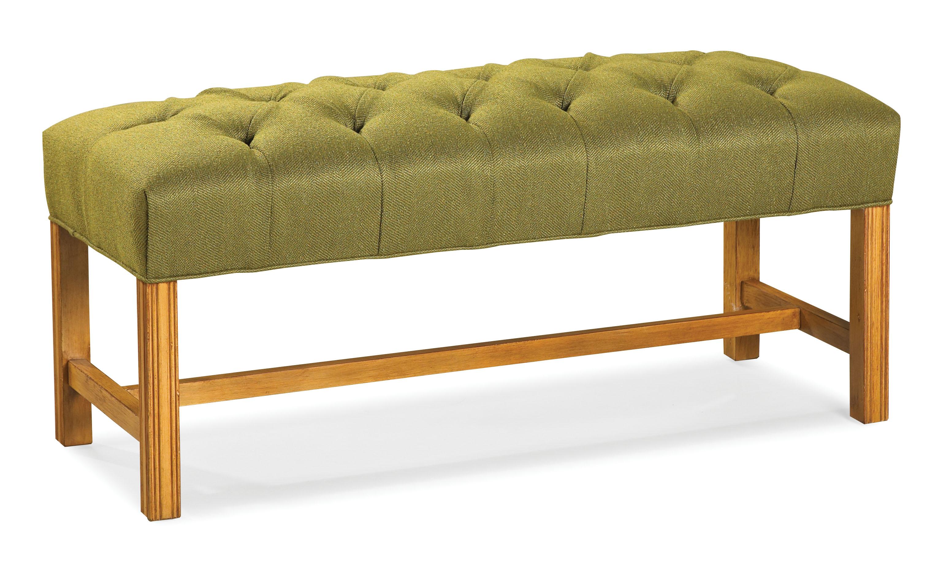 Fairfield Ottomans 164010 ButtonTufted Bench with Straight Wood Legs
